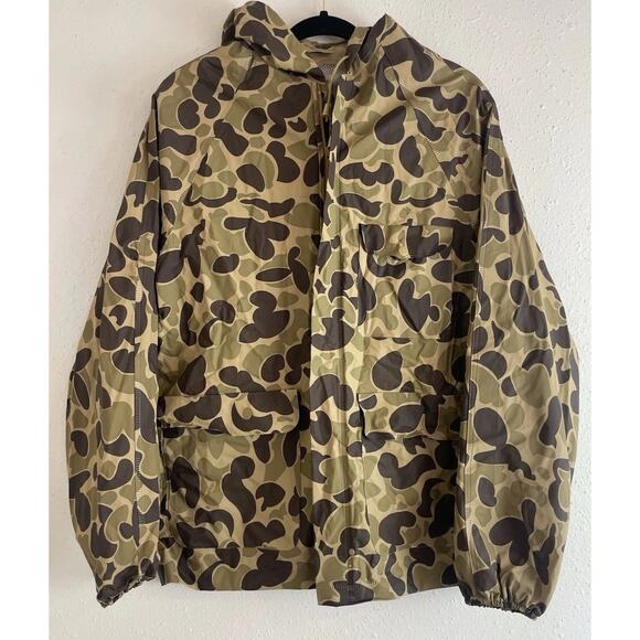 Vintage Stearns Jacket Unisex Duck Camo Rain Coat PVC Hunting Parka Dry Wear S - Picture 1 of 12